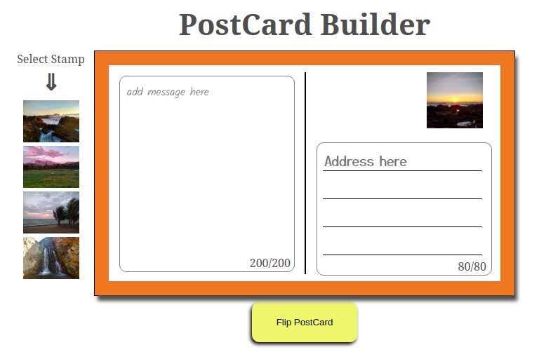 postcard builder